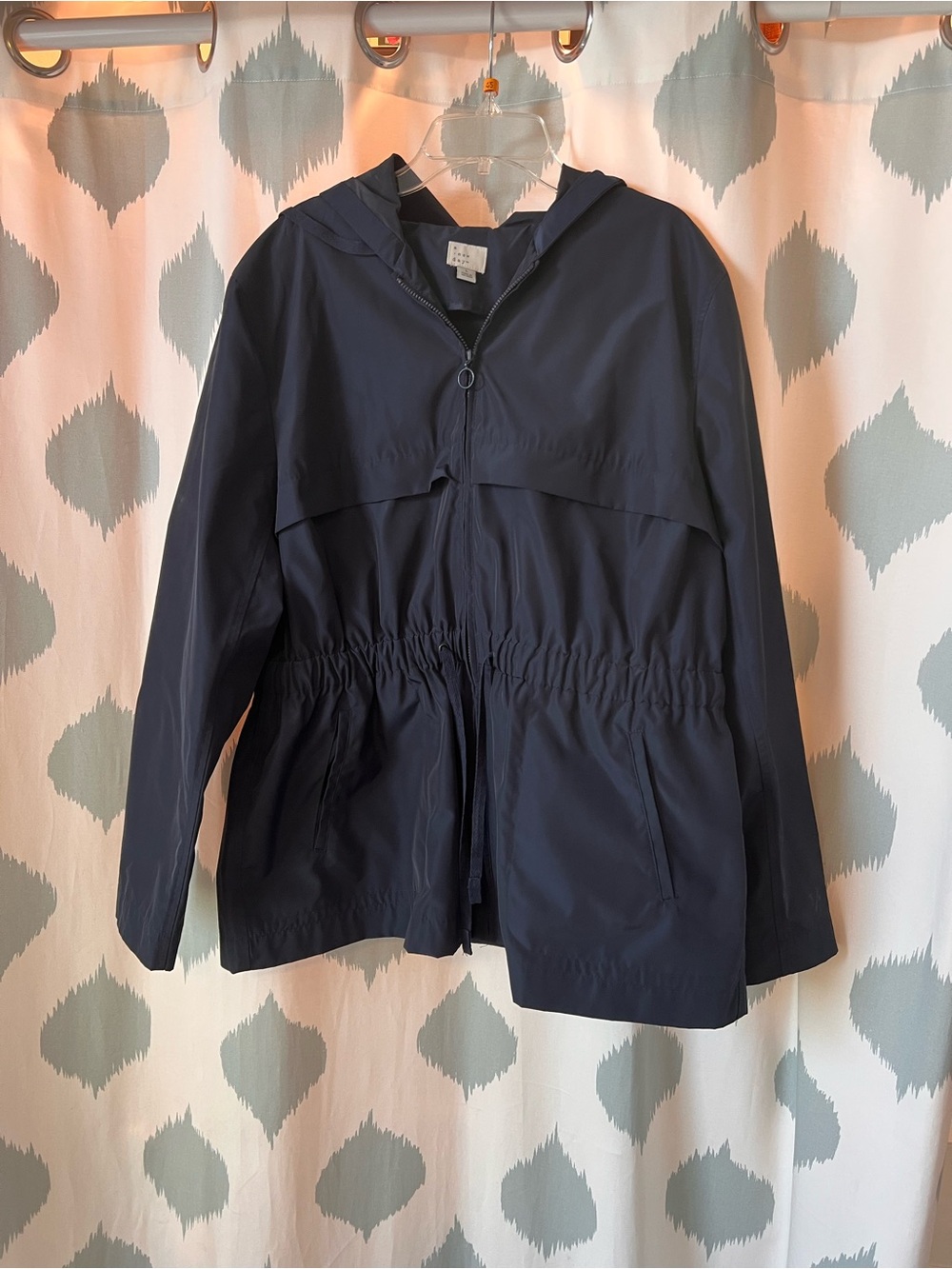 a new day Navy Hooded Utility Jacket with Drawstring Waist